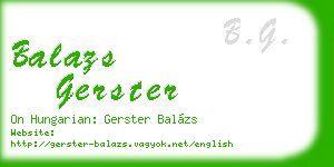 balazs gerster business card